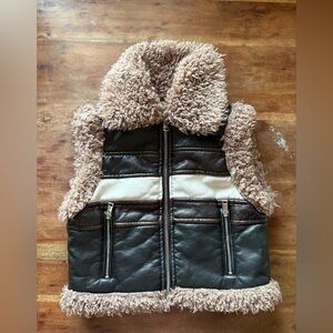 Stylish Brown and Cream Kids Vest